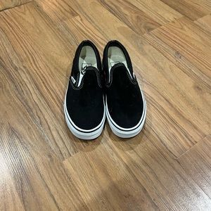 Black slip on vans size 7